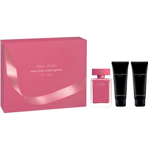 Narciso Rodriguez - Fleur Musc For Her (GIFT SET EDP 50ml, Shower,Lotion 2x75ml)