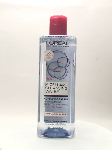 L’OREAL - MICELLAR CLEANSING WATER HYDRATES & SÔTHES (TẨY TRANG HỒNG 400ml)