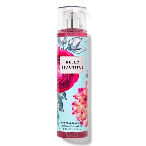 BATH & BODY WORKS - HELLO BEAUTIFUL BODY MIST (XỊT THƠM TOÀN THÂN HƯƠNG NƯỚC HOA 236ml)