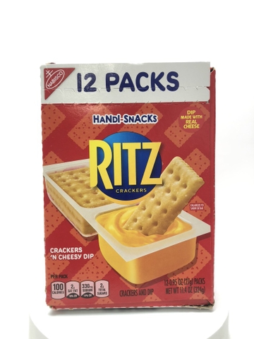 NABISCO - RITZ CRACKERS CHEESY DIP (BÁNH RITZ GIÒN CHẤM PHÔ MAI 324G)