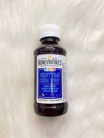 HONEYWORKS KIDS - COUGH SYRUP (SYRO HỖ TRỢ GIẢM HO CHO BÉ ĐÊM 118ml)