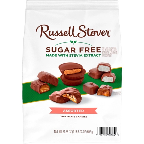 RUSSELL STOVER - SUGAR FREE ASSORTED CHOCOLATE CANDIES (CHOCOLATE KHÔNG ĐƯỜNG 602G)