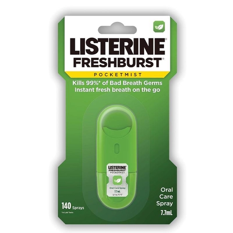 LISTERINE - FRESHBURST POCKETMIST (XỊT HỖ TRỢ THƠM MIỆNG DIỆT KHUẨN 7.7ml)