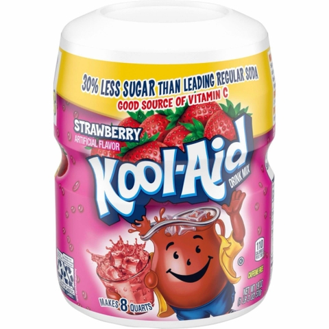 KOOD-AID - DRINK MIX STRAWBERRY ARTIFICIAL FLAVOR ( BỘT DÂU 538G)