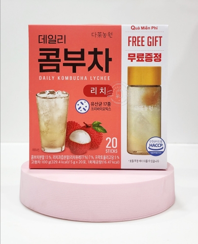 KOMBUCHA - DAILY KOMBUCHA LYCHEE (TRÀ VẢI HÀN QUỐC 100G)