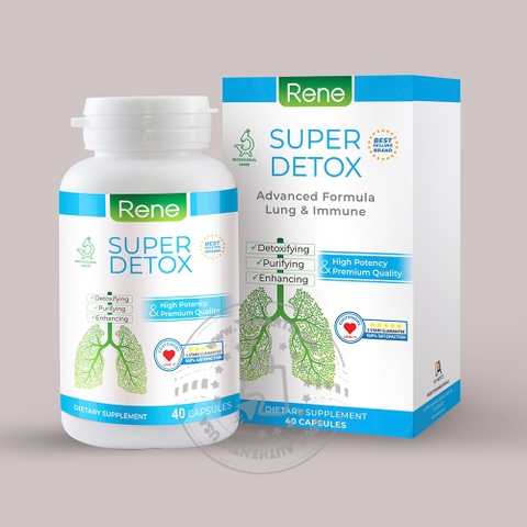 RENE - SUPER DETOX ADVANCED FORMULA LUNG & IMMUNE (HỖ TRỢ THANH LỌC PHỔI 40 VIÊN)