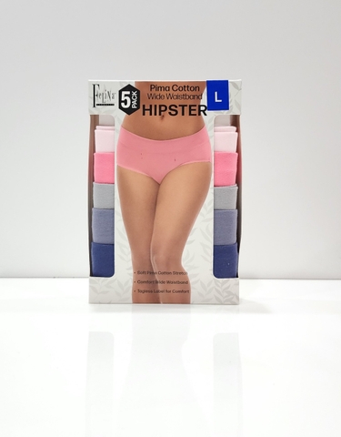 FELINA - PIMA COTTON WIDE WAISTBAND HIPSTER (SET 5 QUẦN LÓT SIZE L)
