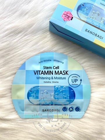 BANOBAGI - STEM CELL VITAMIN MASK WHITENING & MOISTURE (MẶT NẠ DƯỠNG TRẮNG, CẤP ẨM 1 MIẾNG)