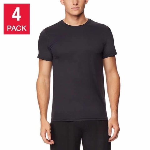 AIR MESH - Short Sleeve V-Neck (SET 4 Áo Lót Nam Đen L)