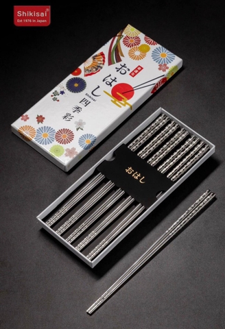 SHIKISAI - SET 5 ĐÔI ĐŨA INOX