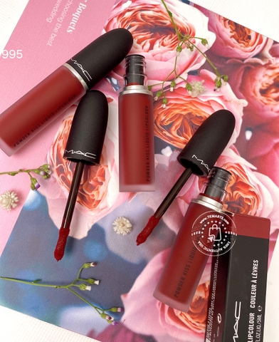 M.A.C - POWDER KISS LIQUID 995 FASHION, SWEETIE (SON KEM MÃ 995 ĐỎ TRẦM)