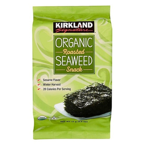 KIRKLAND - ORGANIC ROASTED SEAWEED SNACK (RONG BIỂN SẤY KHÔ 17G)