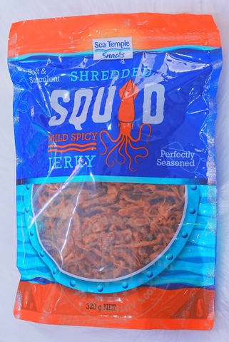 Sea Temple - Shredded Squid Mild Spicy (Mực Khô 320g)