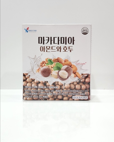 KANG’S FOOD - SỮA HẠT HẠNH NHÂN , MACCA VÀ QUẢ ÓC CHÓ (16 x 190ml)