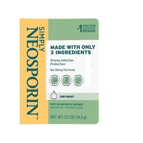NEOSPORIN - MADE WITH ONLY 3 INGREDIENTS (THUỐC MỠ HỖ TRỢ LÀM LÀNH VẾT THƯƠNG 14.2G)