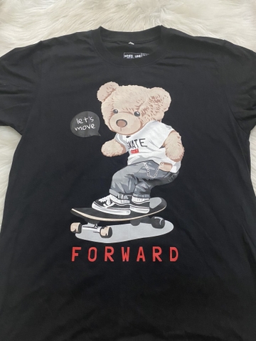 WHITE LINE CLOTHING - LET’S MOVE FORWARD (ÁO THUN ĐEN MÃ 12)