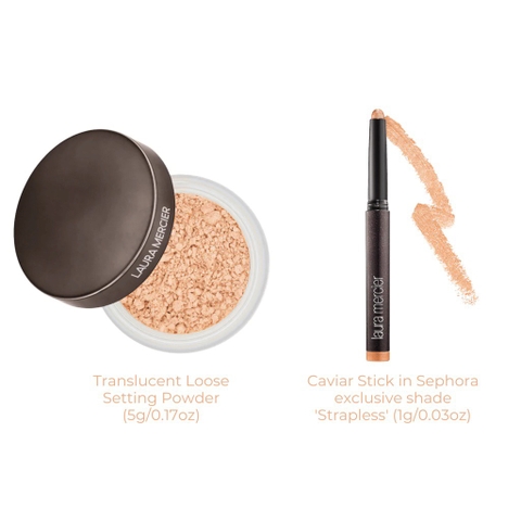 LAURA MERCIER - BEAUTY INSIDER (SET PHẤN PHỦ VÀ NHŨ MẮT 1x5G, 1x1G)