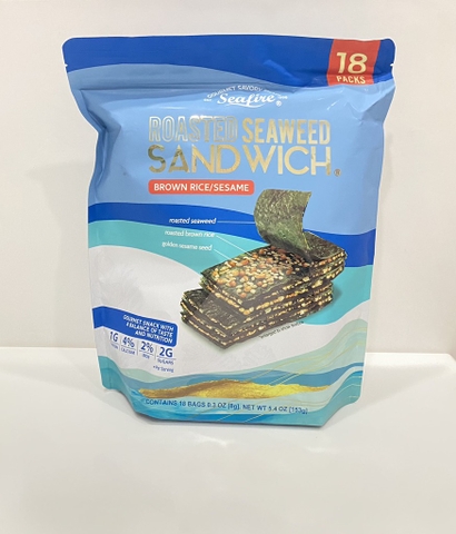 SEAFIRE - ROASTED SEAWEED SAND WICH (RONG BIỂN NANG GẠO LỨT, MÈ 153G)