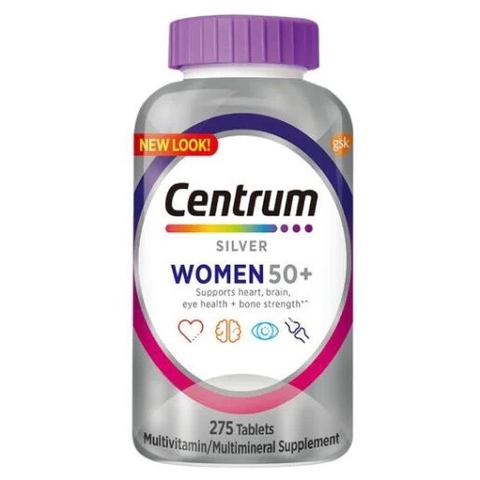 CENTRUM - Silver Women 50+ (Vitamin Tổng Hợp 50+ Nữ 275 viên)