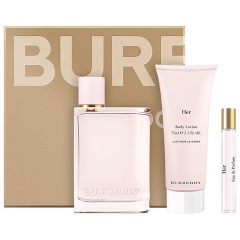 BURBERRY - HER (GIFT SET EDP 2x 100,7.5ml + Lotion 75ml)