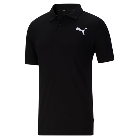 PUMA - COTTON BLACK-CAT (ÁO THUN CỔ LOGO ĐEN SIZE L)