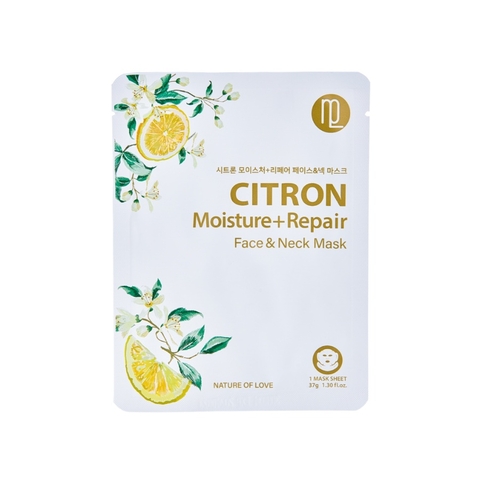 NATURE OF LOVE - CITRON MOISTURE + REPAIR FACE & NESK MASK (MẶT NẠ TRẺ HÓA CĂNG BÓNG DA 37G)