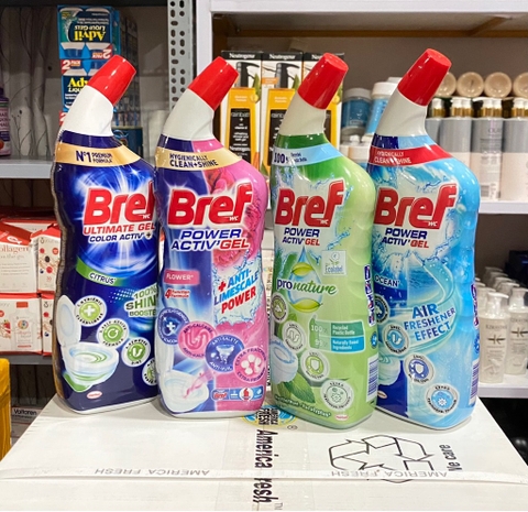 BREF - POWER ACTIV’GEL OCEAN AIR FRESHENER EFFECT ( TẨY RỬA BỒN CẦU)