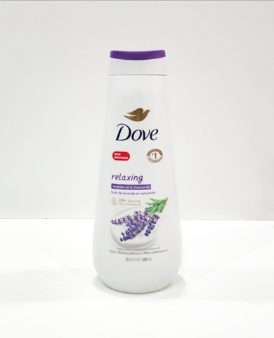 DOVE - RELAXING LAVENDER OIL & CHAMOMILE (SỮA TẮM HOA OẢI HƯƠNG VÀ HOA CÚC 680ml)