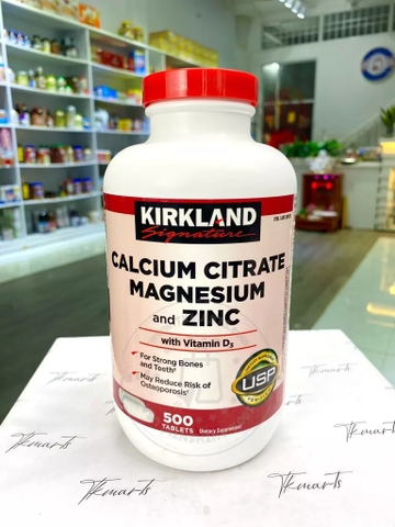 KIRKLAND - Calcium Citrate Magnesium And Zinc (Hỗ Trợ Xương Khớp 500 Viên)