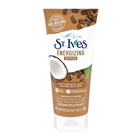 ST.IVES - ENERGIZING SCRUB COCONUT & COFFEE (SỮA RỬA MẶT TẨY DA CHẾT DỪA VÀ HẠT CÀ PHÊ 170G)