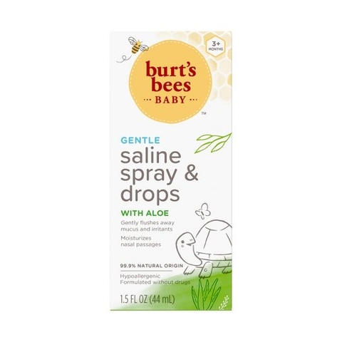 BURT’S BEES - GENTLE SALINE SPRAY & DROPS (XỊT MŨI CHO BÉ TRÊN 3 THÁNG TUỔI 44ml)