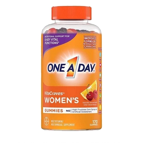 ONE A DAY -  VITACRAVES WOMEN'S GUMMIES (KẸO VITAMIN TỔNG HỢP NỮ 170 VIÊN)