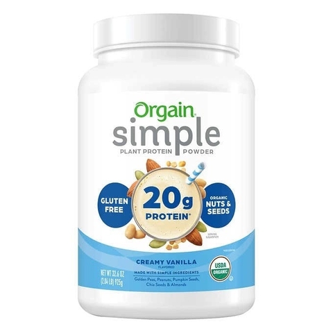 Orgain - Simple Plant Protein Powder (Bột Protein 925g)