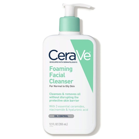 CERAVE - FOAMING FACIAL CLEANSER (SỮA RỬA MẶT DA DẦU 355ml)