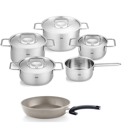 Bộ nồi Fissler Pure Collection 6 món kèm 1 chảo chống dính 24cm