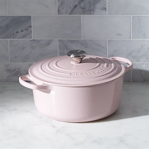 Nồi gang Le Creuset Brater Rund Evo 24cm Shell Pink