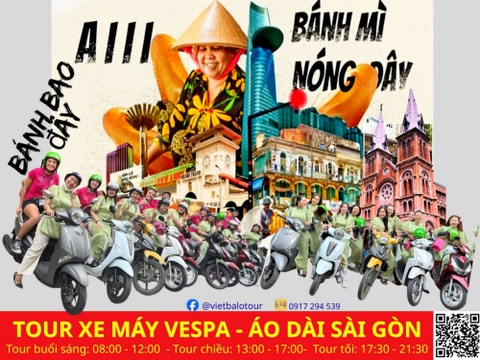 Vespa Tour Sài Gòn, tour xe máy Sài Gòn