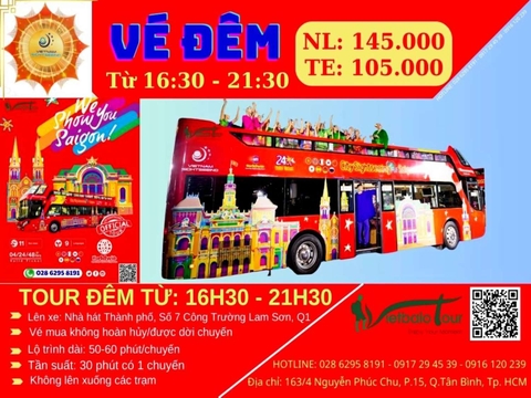 vé xe buýt 2 tầng Tp.HCM