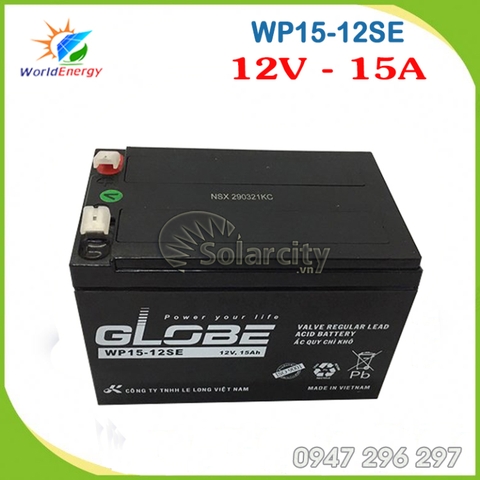 Ắc quy Globe 12V- 15Ah (WP15-12SE)