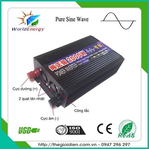 Inverter sin chuẩn 2000W - 12V