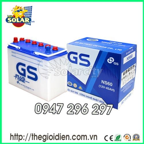 Ắc quy ô tô GS nước 12v-45Ah (NS60)