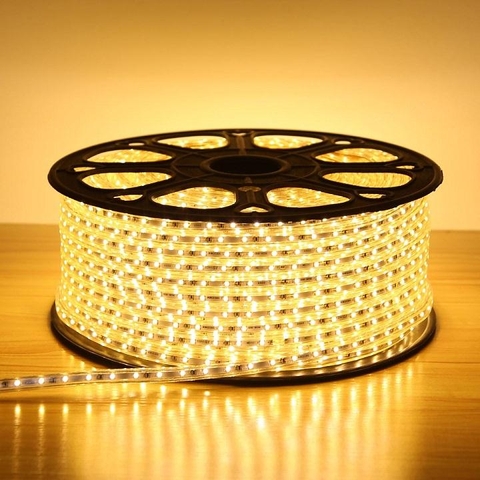 Led cuôn 5050-220v - 60 led  Vàng + TR + D