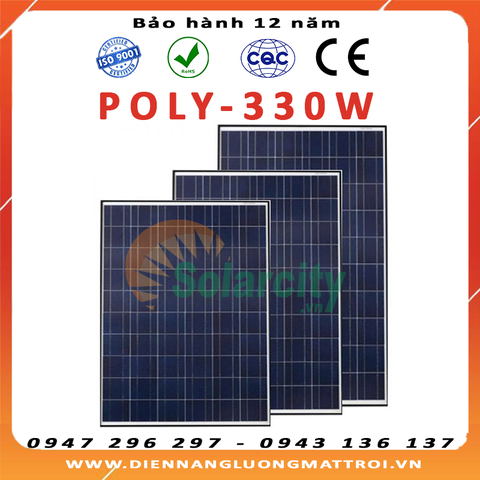 Tấm Pin Năng Lượng Mặt Trời Poly 330W
