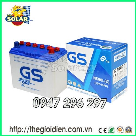 Ắc quy ô tô GS nước 12v-45Ah (NS60LS)