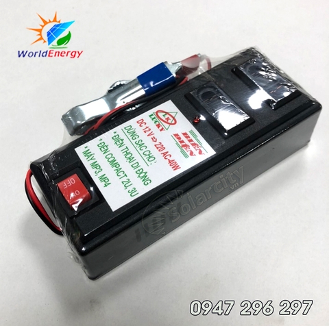 Inverter kích điện 40W sạc điện thoại