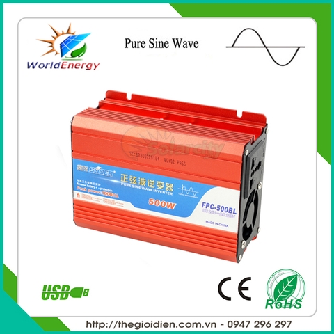 Inverter sin chuẩn Suoer 500W - 12V