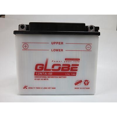 Ắc quy xe máy Globe nước  12V- 7Ah (12N7A-4B)