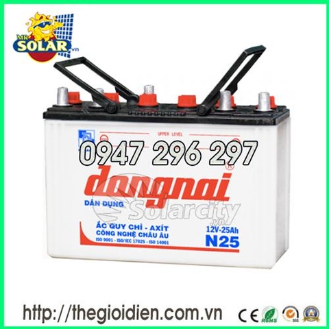 ẮC QUY ĐỒNG NAI NƯỚC 12V-25Ah (N25)