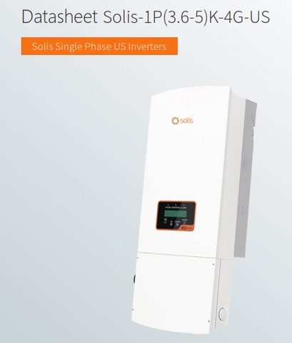 Inverter Solis ( 3,6 - 5 )kW 1 Pha - 4G
