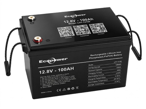 Pin Lithium Ecopower 12V 100Ah LiFePO4 | Giá Tốt & Bền Bỉ